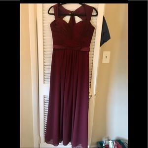 Kanali K Wine Bridesmaid dress